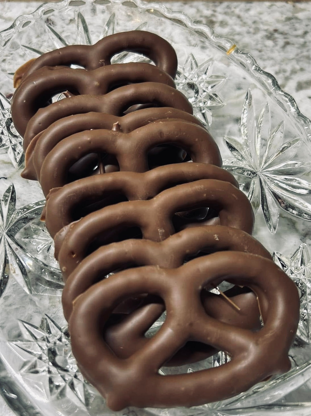 1 dozen Large Chocolate Covered Pretzels